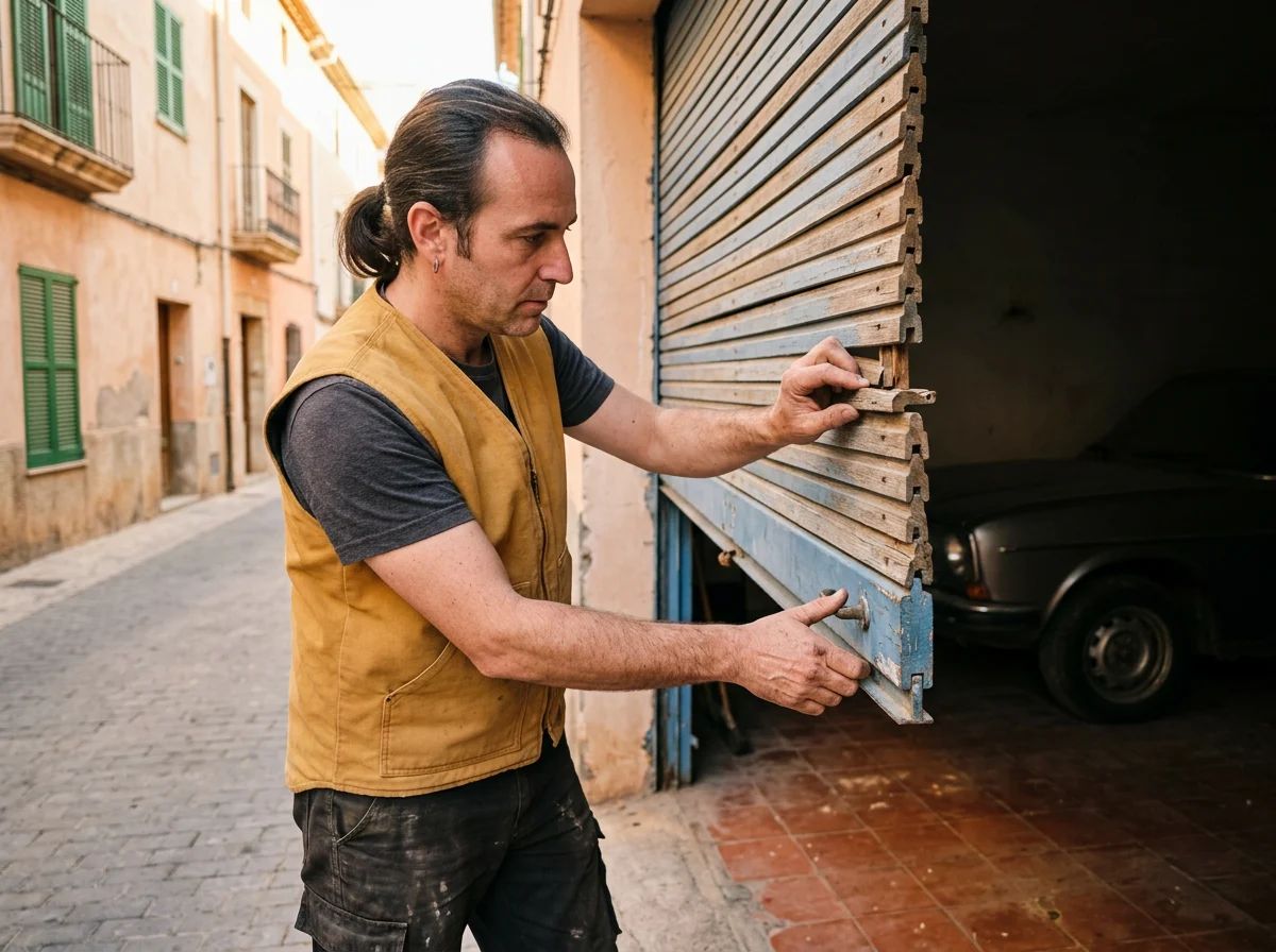 Puertas de garaje en Murla: revisión de las lamas de una enrollable