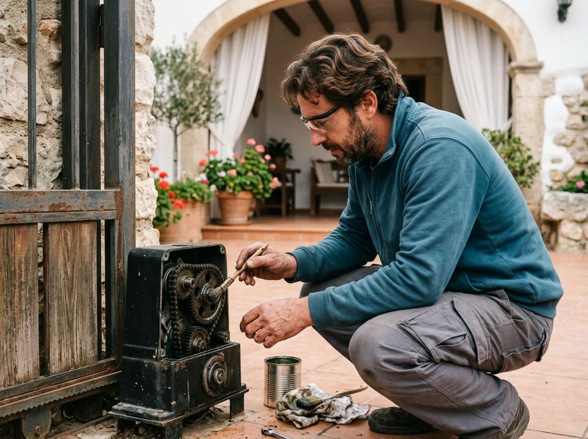 Automatismos de puertas en Relleu: engrase de los engranajes del motor