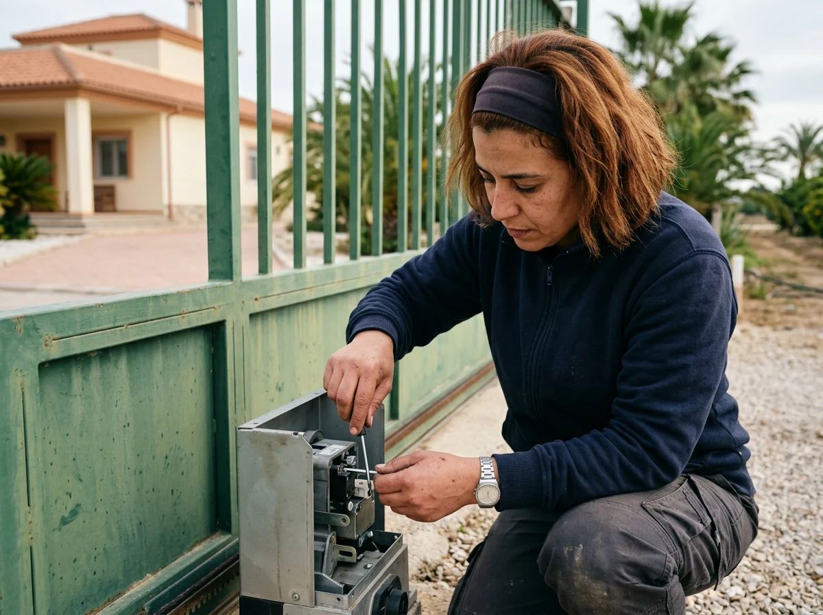 Automatismos de puertas en San Fulgencio: ajuste del final de carrera