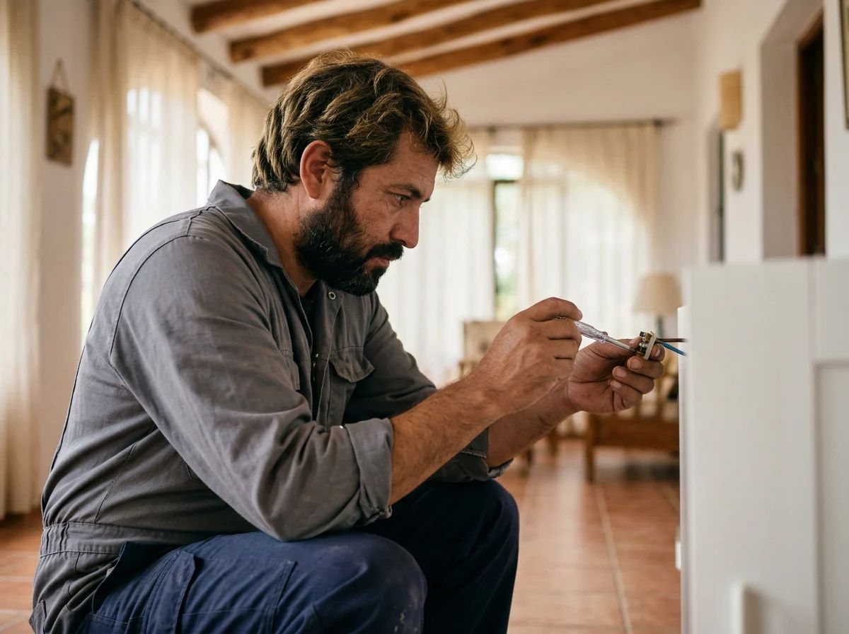 Electricistas en La Vall de Gallinera: comprobación de tensión
