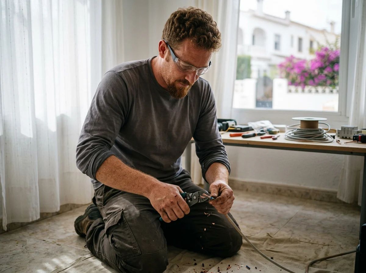 Electricistas en Finestrat: pelado de cables