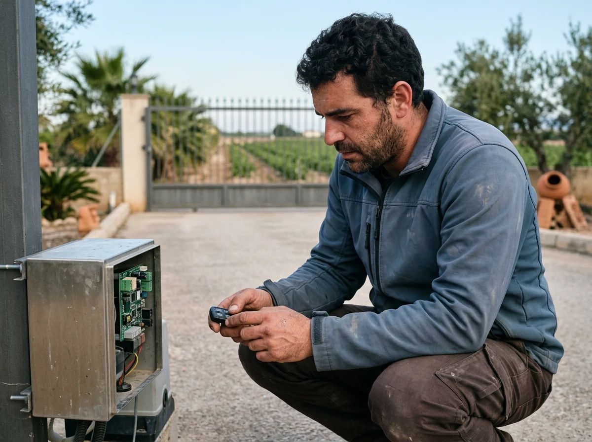 Automatismos de puertas en Dolores: programación de un mando