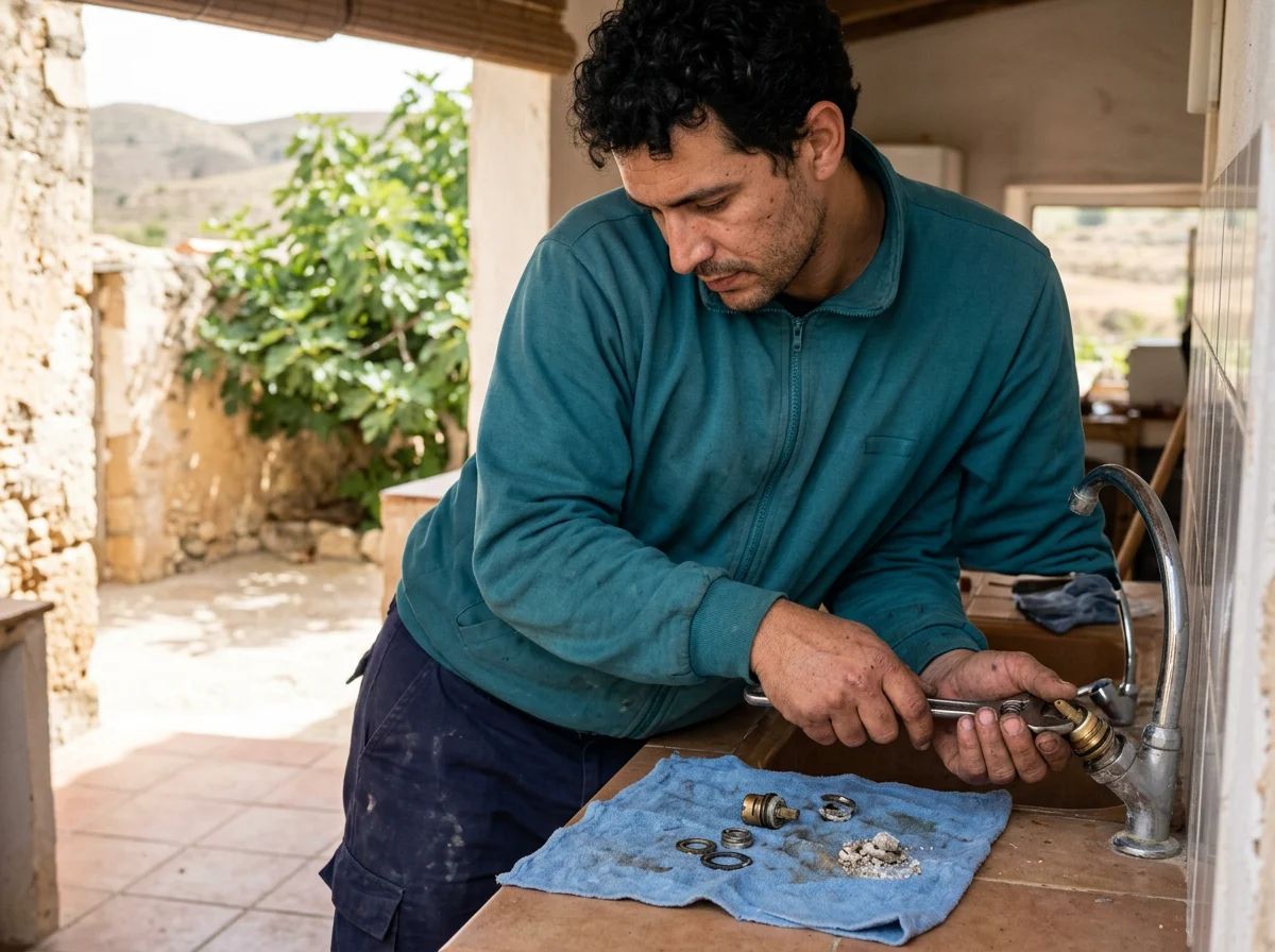 Fontaneros en Petrer: cambio del cartucho del grifo
