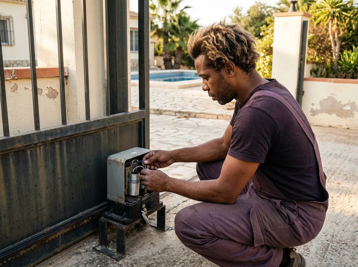 Automatismos de puertas en El Verger: cambio del condensador del motor