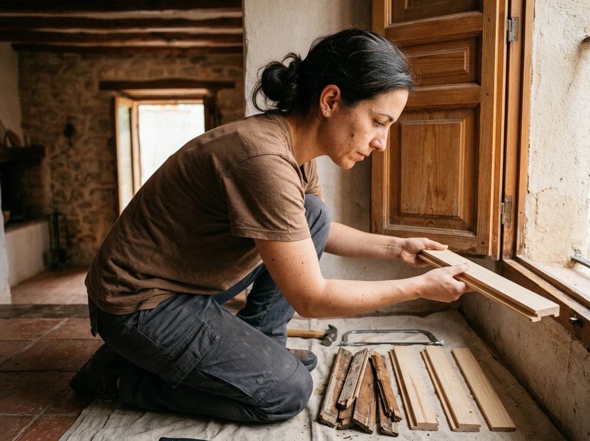 Reparación de persianas en Tibi: lamas viejas y nuevas