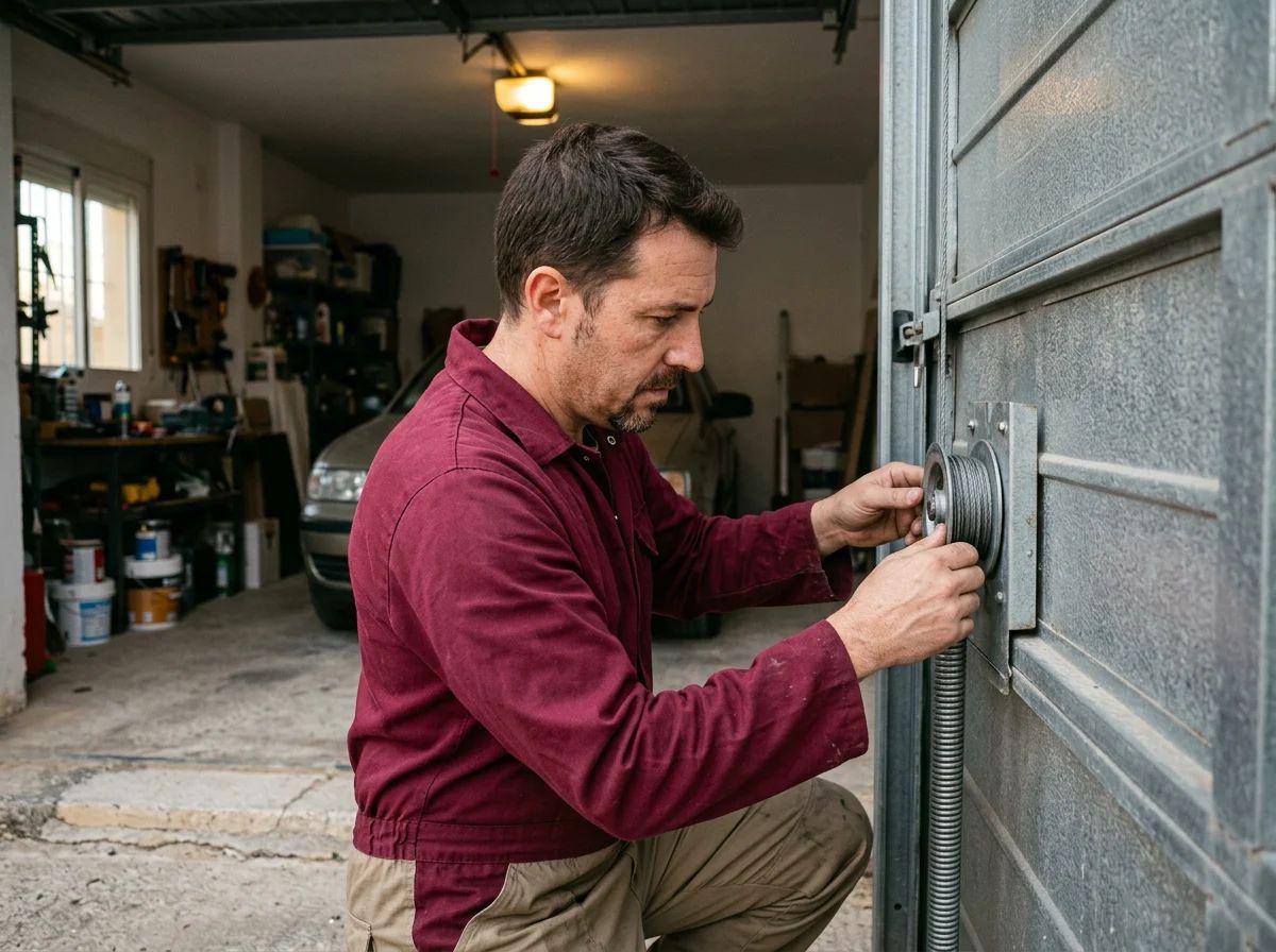 Puertas de garaje en Agost: ajuste del tambor del cable