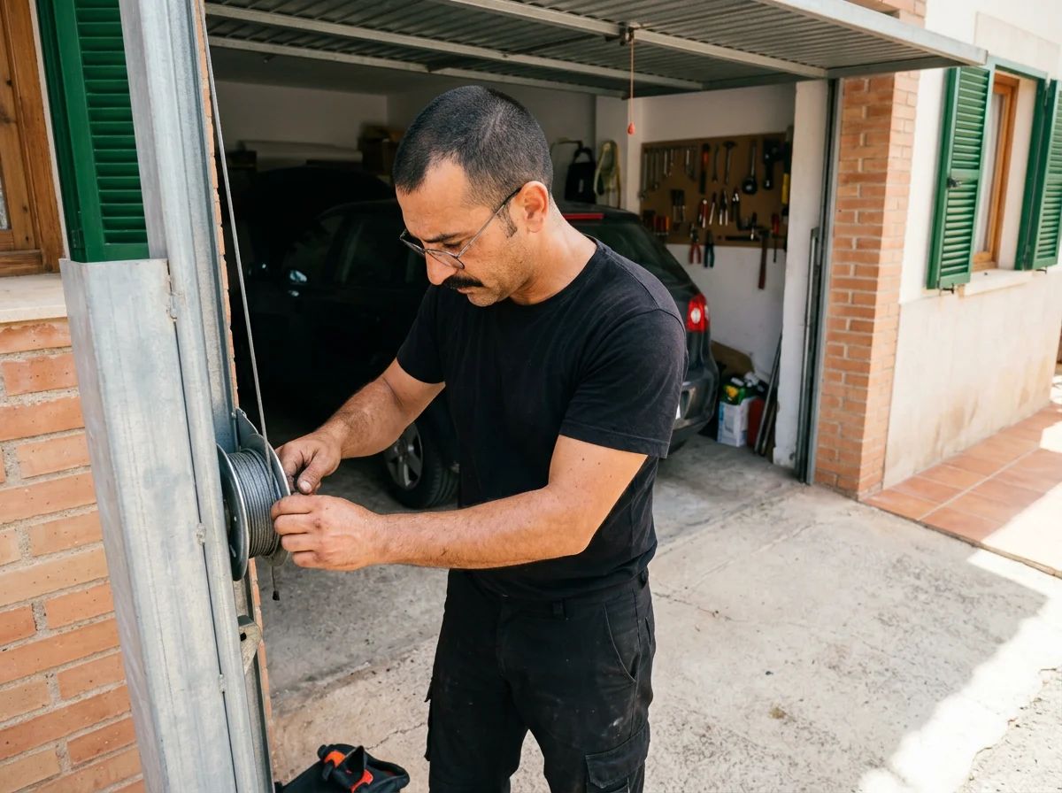 Puertas de garaje en Benimeli: ajuste del tambor del cable