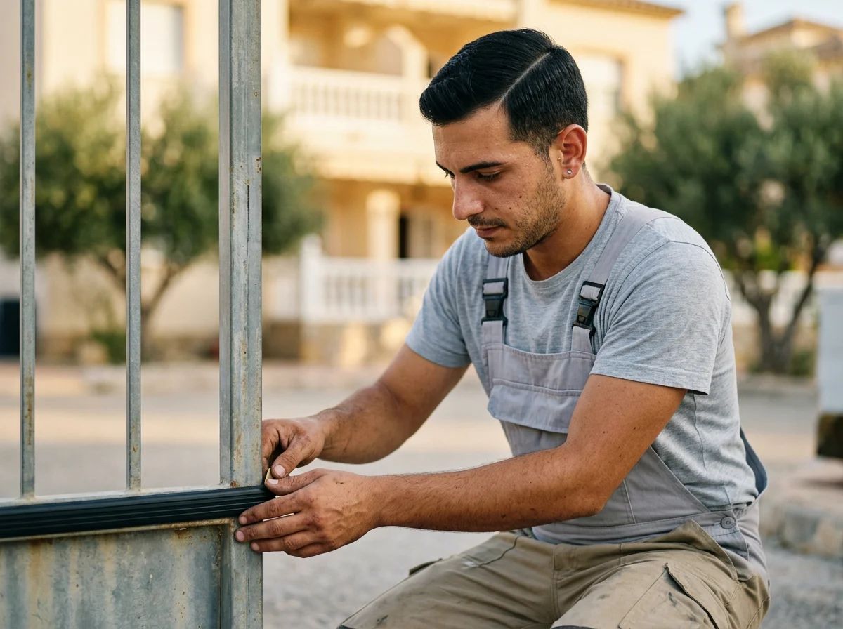 Automatismos de puertas en L'Alfàs del Pi: colocación de una banda de seguridad