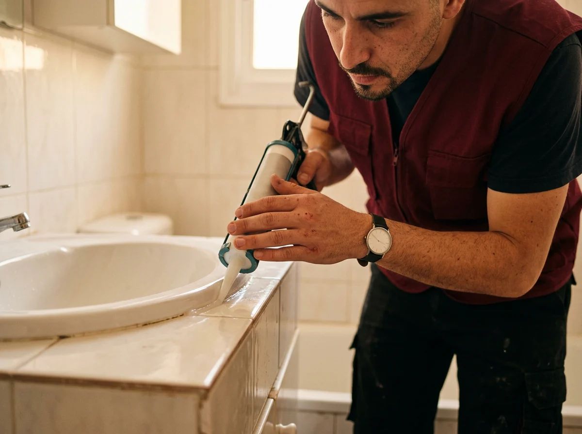 Fontaneros en Ibi: sellado con silicona