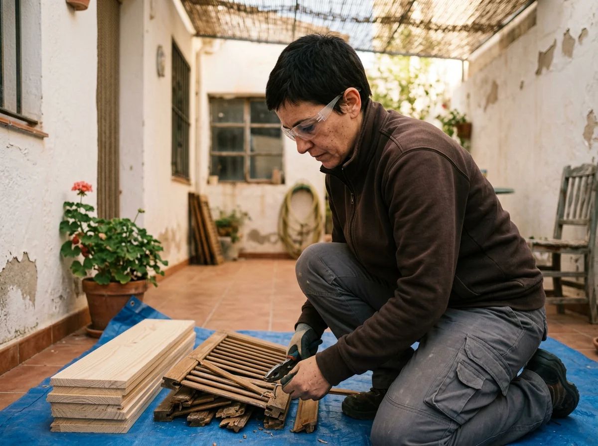 Reparación de persianas en Algorfa: lamas viejas y nuevas