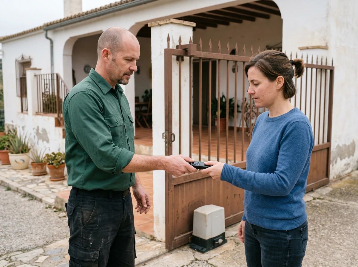 Automatismos de puertas en Pego: entrega de los mandos al cliente