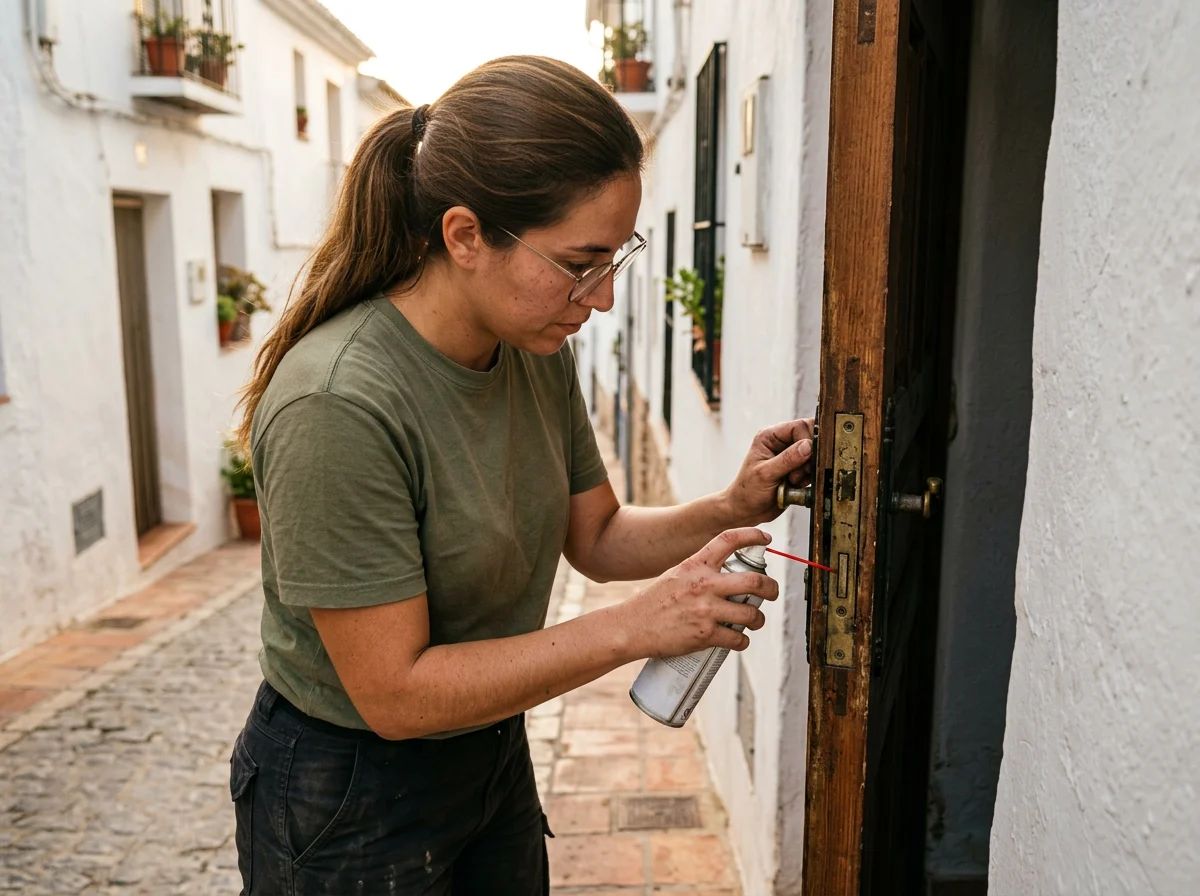 Cerrajeros en Banyeres de Mariola: engrase del mecanismo de una cerradura