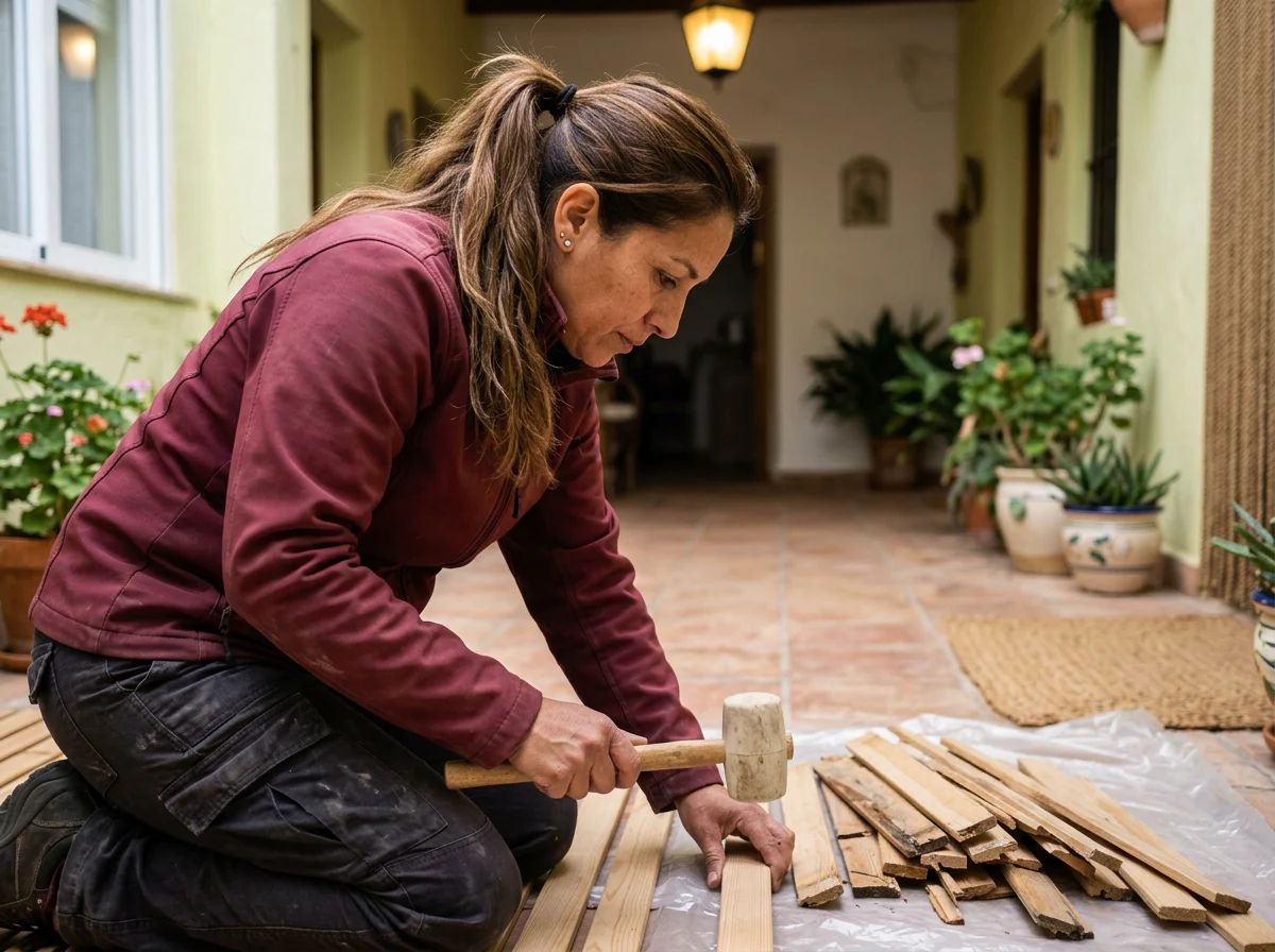 Reparación de persianas en Granja de Rocamora: lamas viejas y nuevas