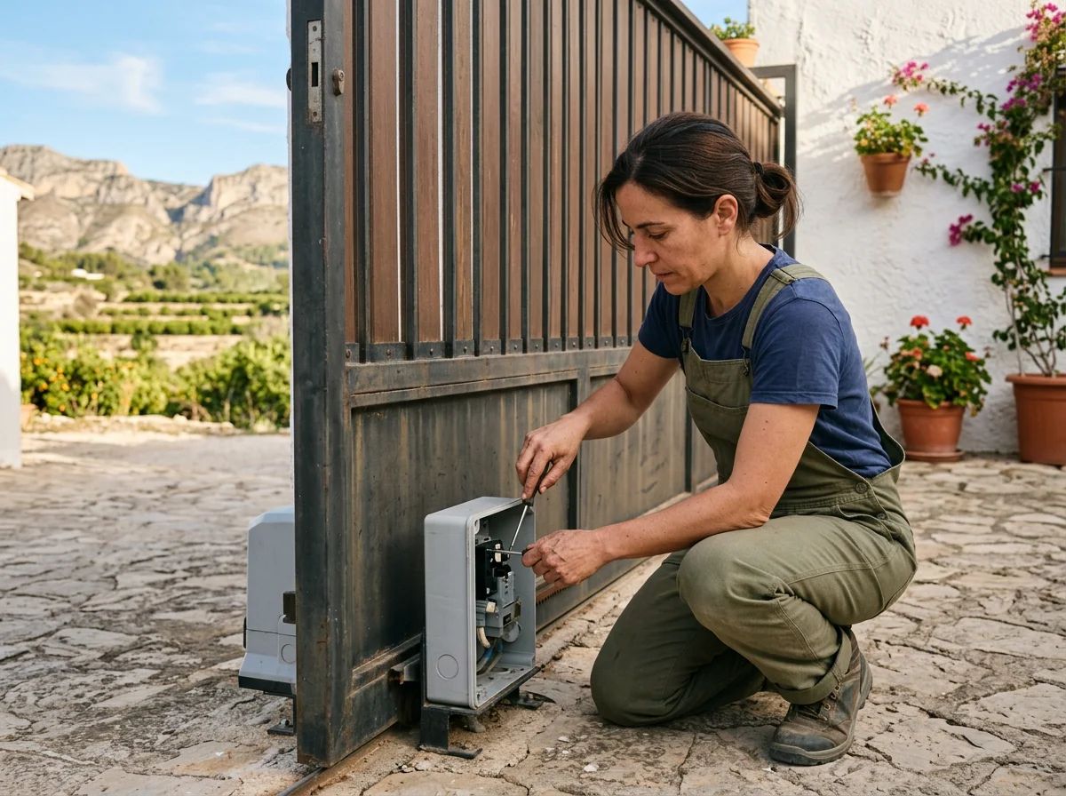 Automatismos de puertas en Senija: ajuste del final de carrera