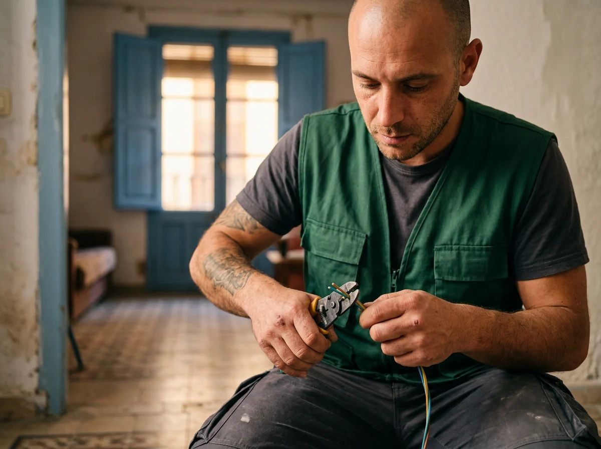 Electricistas en Els Poblets: pelado de cables