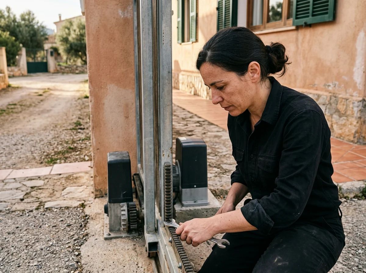 Automatismos de puertas en Alcalalí: revisión de la cremallera y el piñón