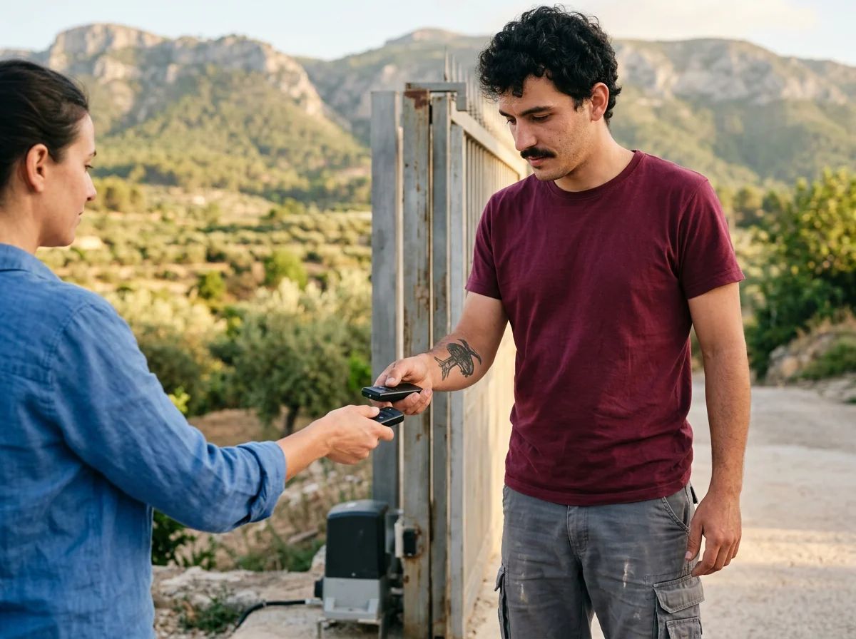 Automatismos de puertas en Alfafara: entrega de los mandos al cliente