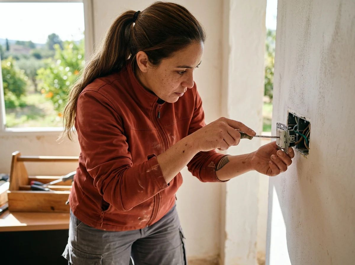 Electricistas en Benimantell: montaje de un interruptor