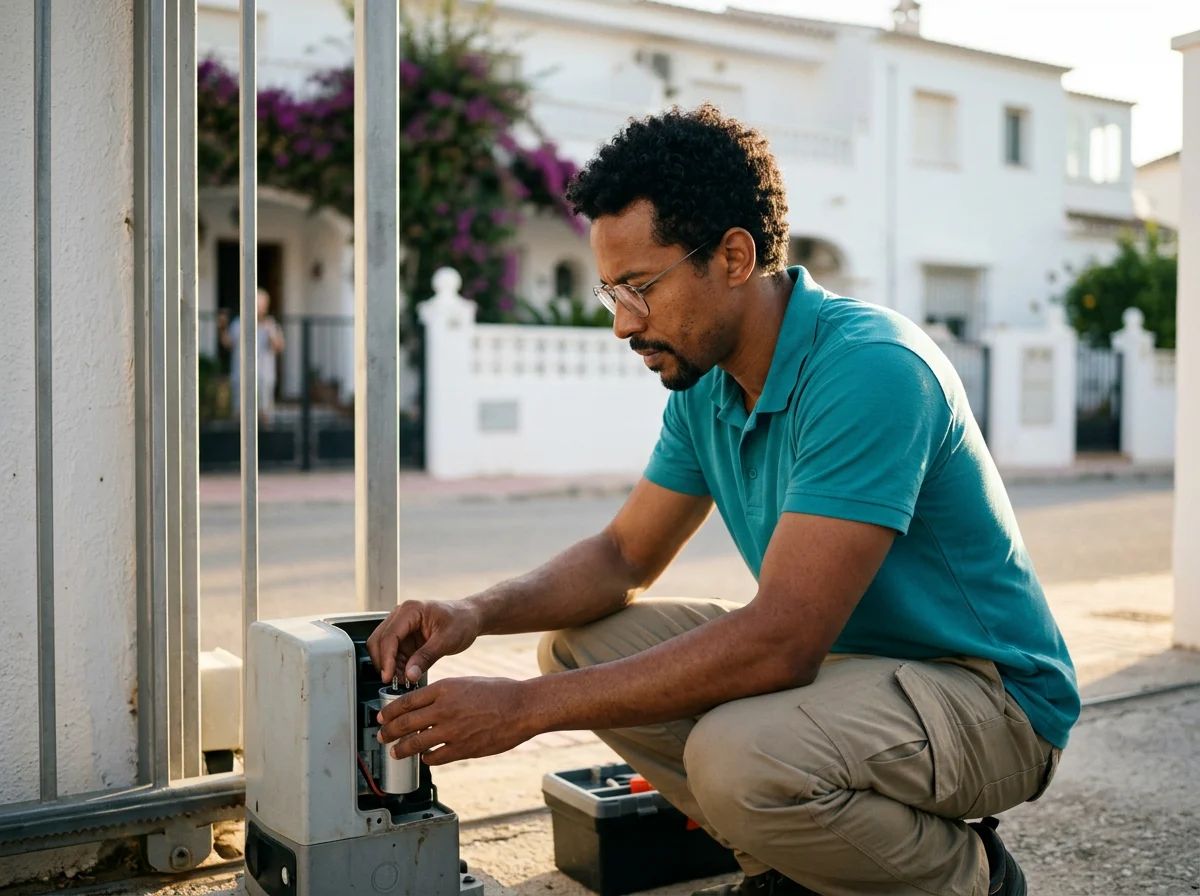 Automatismos de puertas en Dénia: cambio del condensador del motor
