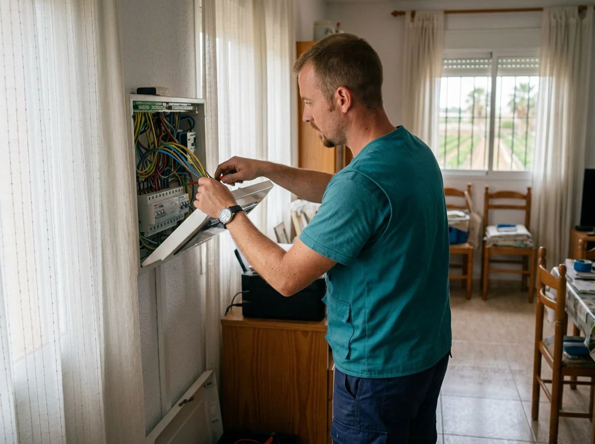 Electricistas en Granja de Rocamora: cuadro eléctrico ordenado
