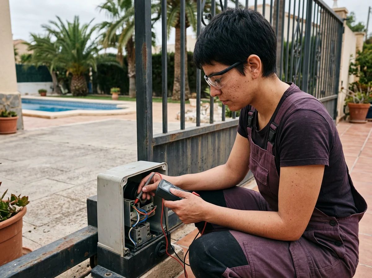 Automatismos de puertas en Jávea: medición del cableado del motor
