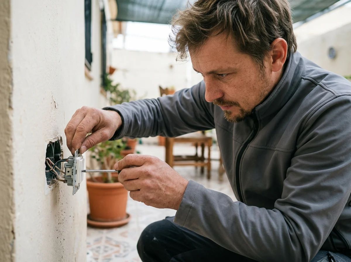 Electricistas en Benijófar: montaje de un interruptor