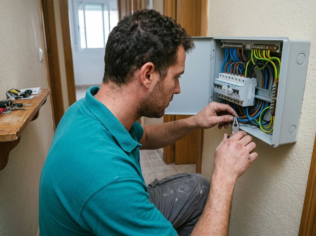Electricistas en Torremanzanas: cuadro eléctrico ordenado