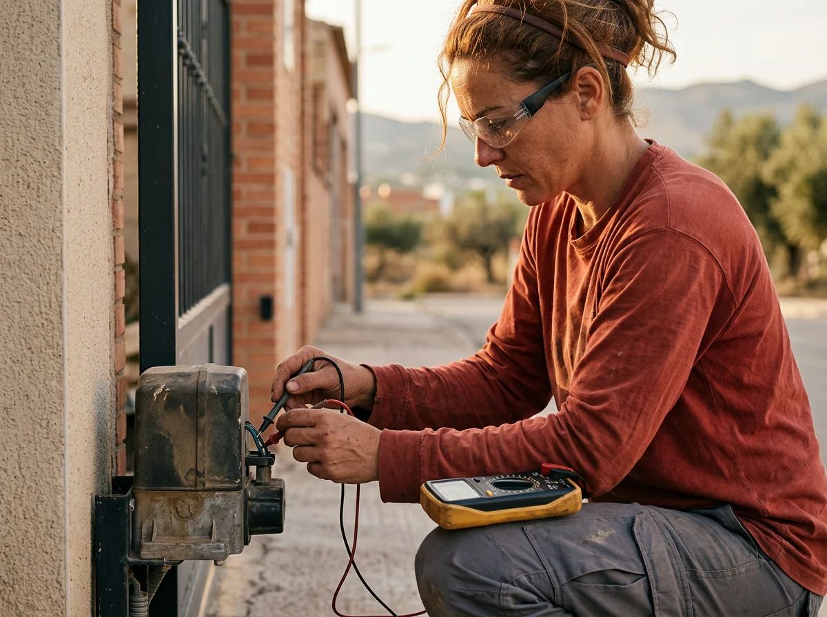 Automatismos de puertas en Castalla: medición del cableado del motor