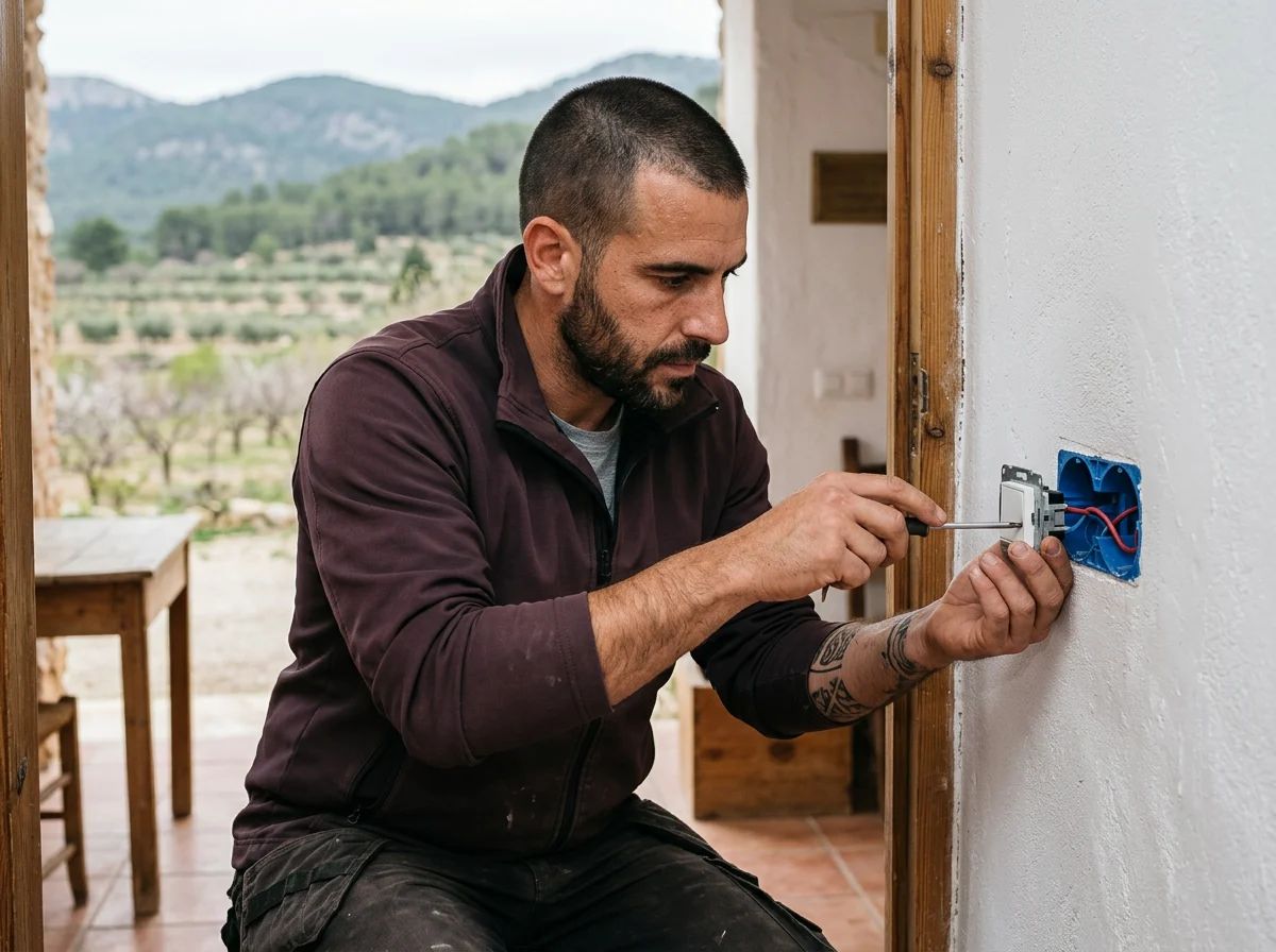 Electricistas en Castalla: montaje de un interruptor