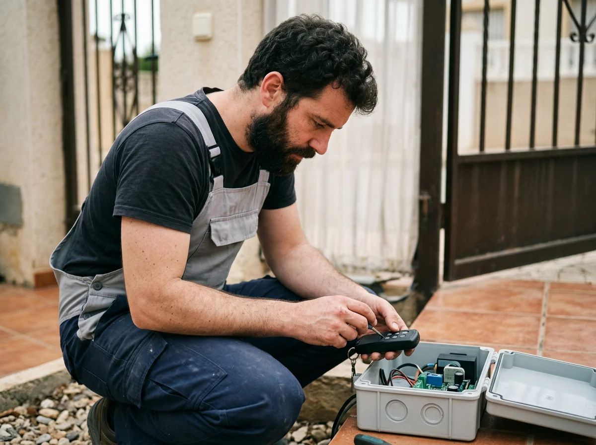 Automatismos de puertas en Rojales: programación de un mando