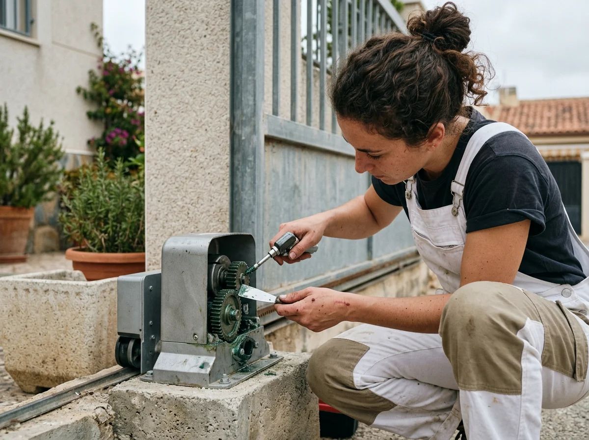 Automatismos de puertas en Mutxamel: engrase de los engranajes del motor
