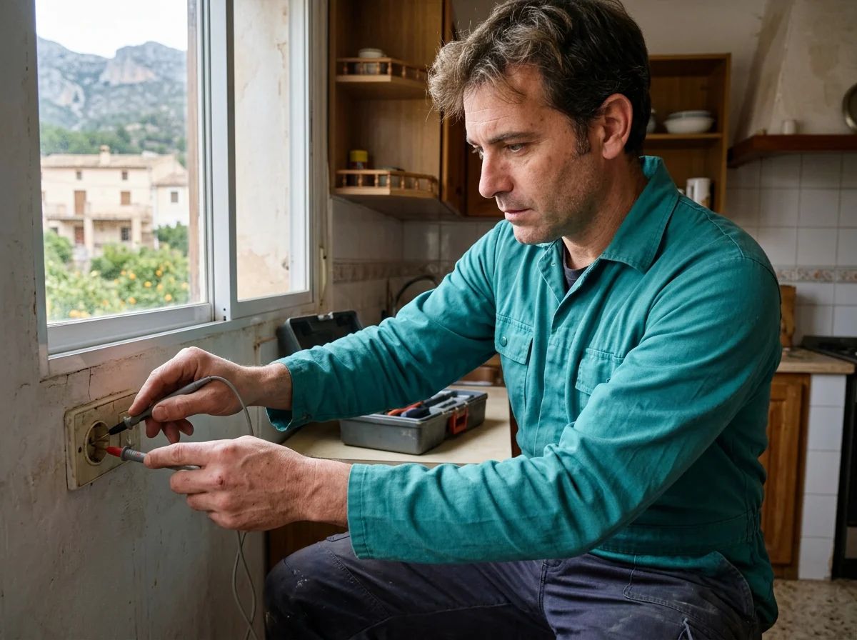 Electricistas en Orba: medición de un enchufe