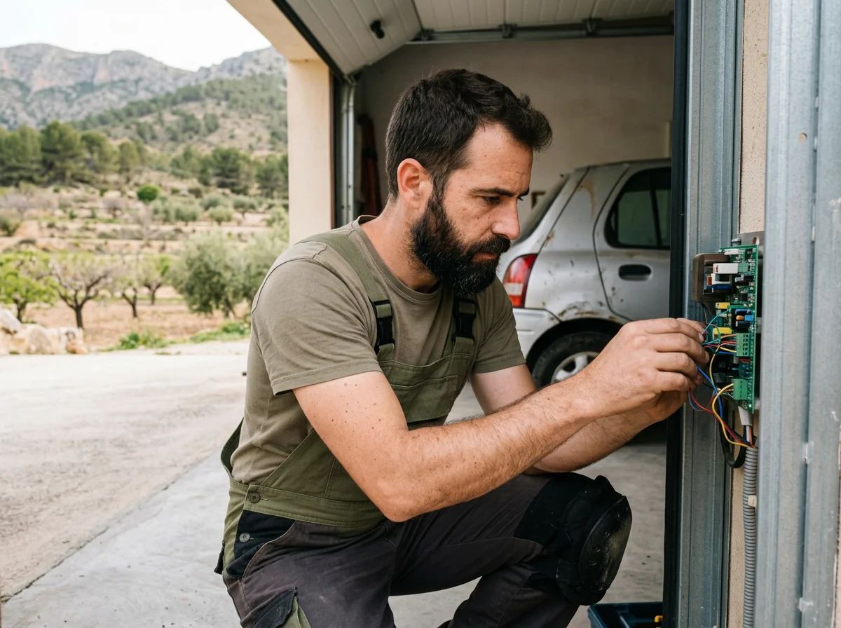 Puertas de garaje en Penàguila: conexión del motor de la puerta