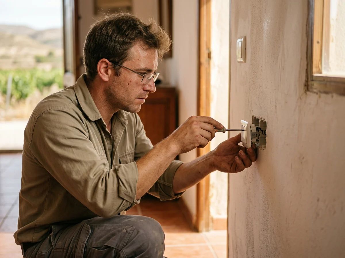Electricistas en Biar: montaje de un interruptor