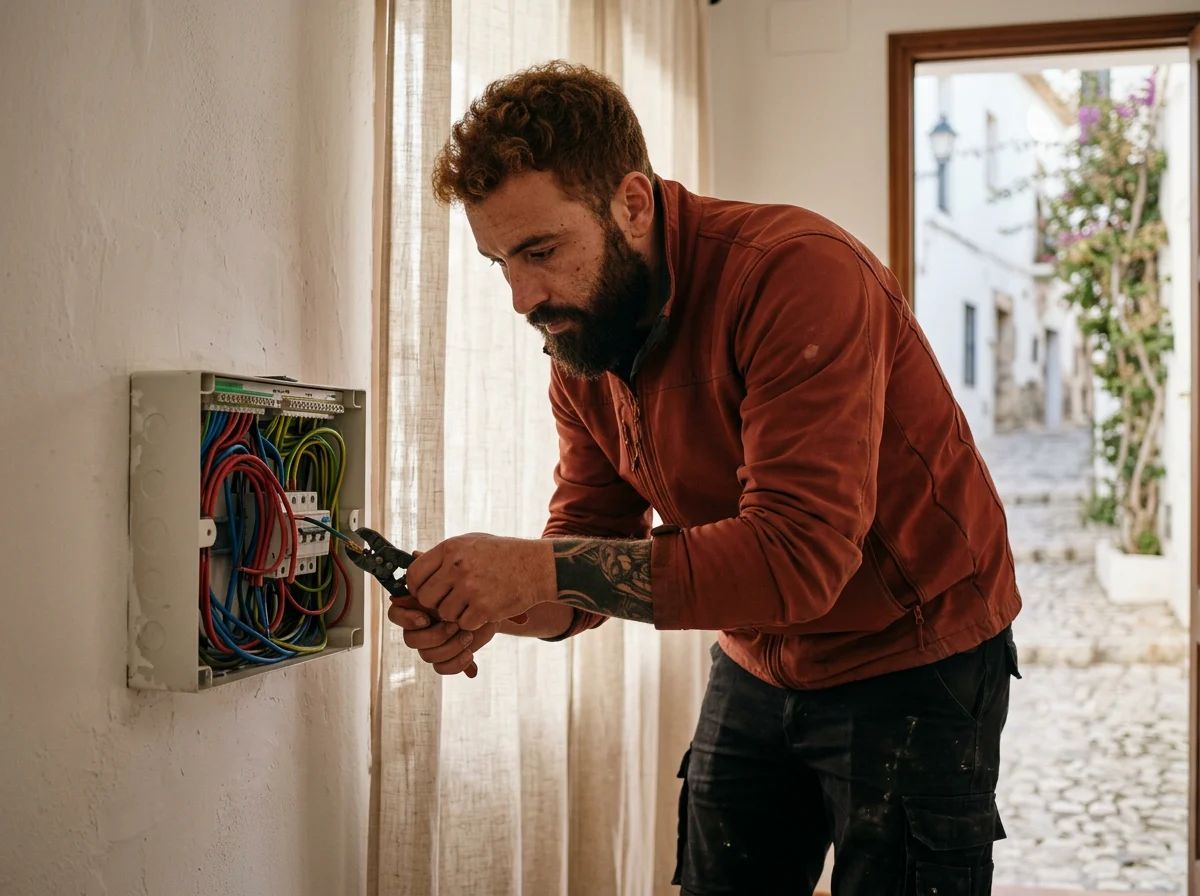 Electricistas en Benimarfull: cuadro eléctrico ordenado