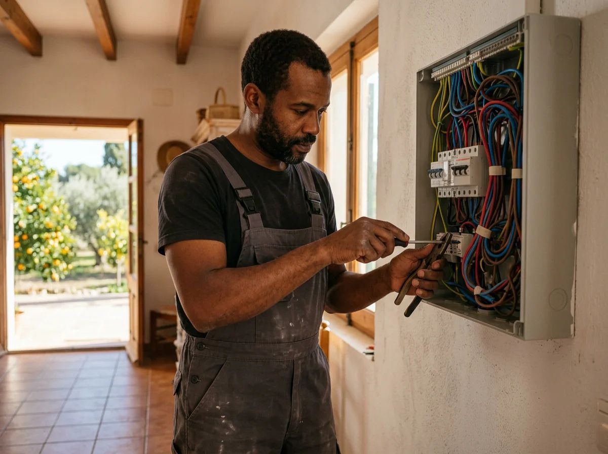 Electricistas en Rafal: cuadro eléctrico ordenado