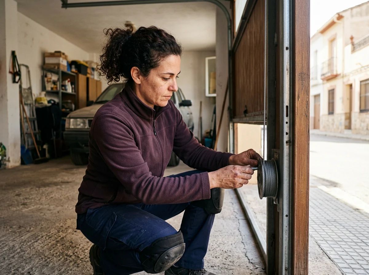 Puertas de garaje en Aspe: ajuste del tambor del cable