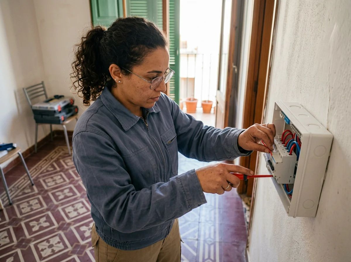 Electricistas en Llíber: conexión de un magnetotérmico