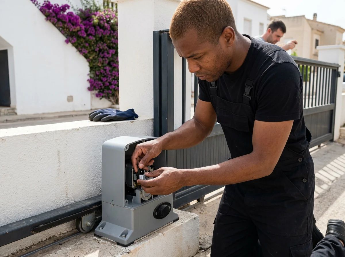 Automatismos de puertas en Orihuela: ajuste del final de carrera