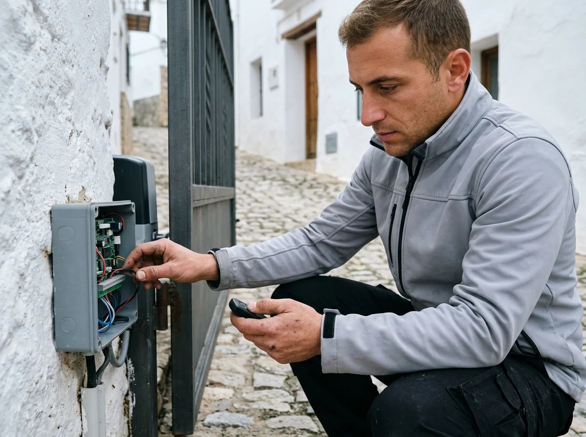 Automatismos de puertas en Torremanzanas: programación de un mando