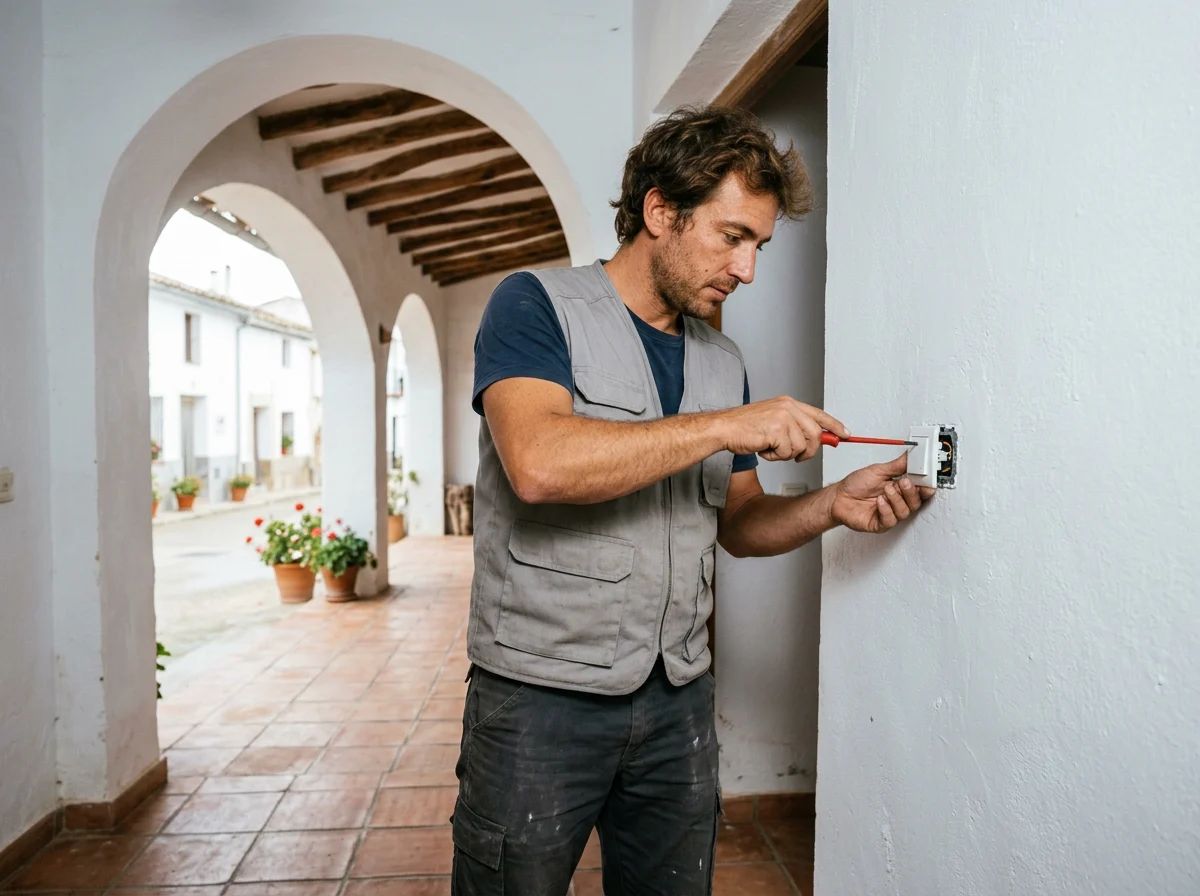 Electricistas en Callosa d'en Sarrià: técnico cambiando un interruptor