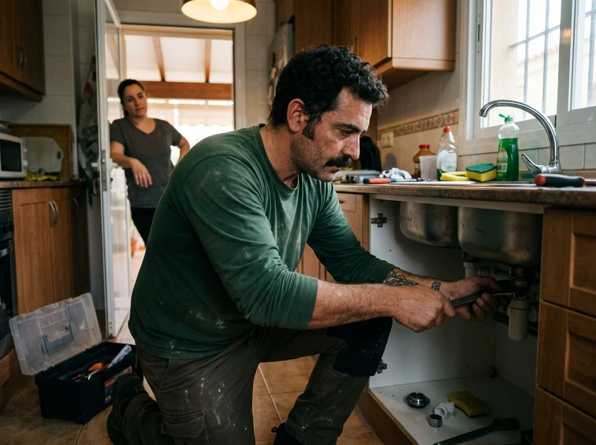 Fontaneros en Cox: técnico instalando un grifo de cocina